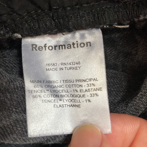 NWOT. Reformation Cynthia High Rise Straight Leg Organic Cotton Jeans Women’s-23 - Picture 9 of 16